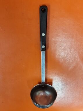 Classic Black-Handled Stainless Steel Ladle